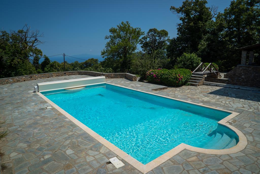 Luxury Villa With Pool In Tsagarada Bagian luar foto